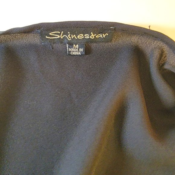 Beautiful Cropped Blouse V Neck Short Sleeve Size M - Picture 9 of 12